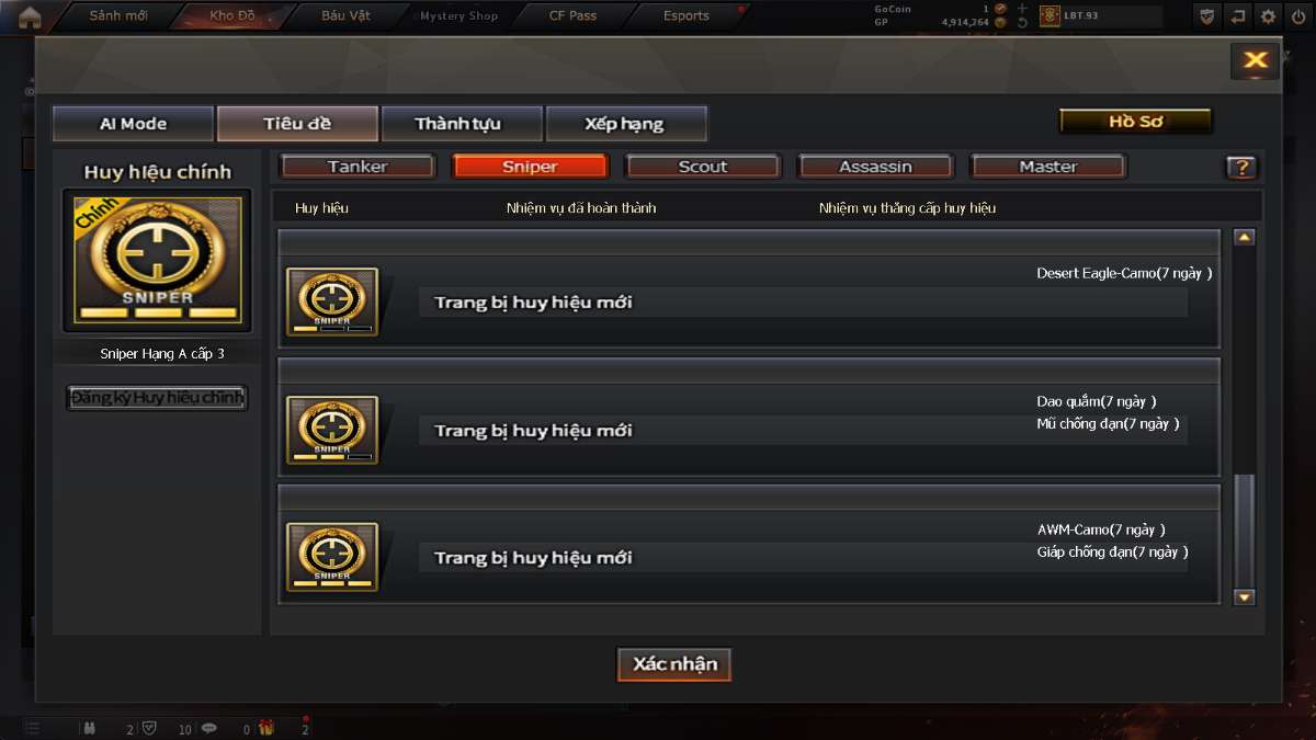 shop acc cf uy tin gia re